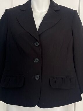 cleo Black Women's Tailored Blazer with Flap Pockets